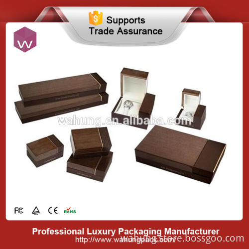 Brown glossy wooden jewelry box in china